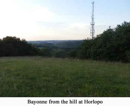 Bayonne from the hill at Horlopo
